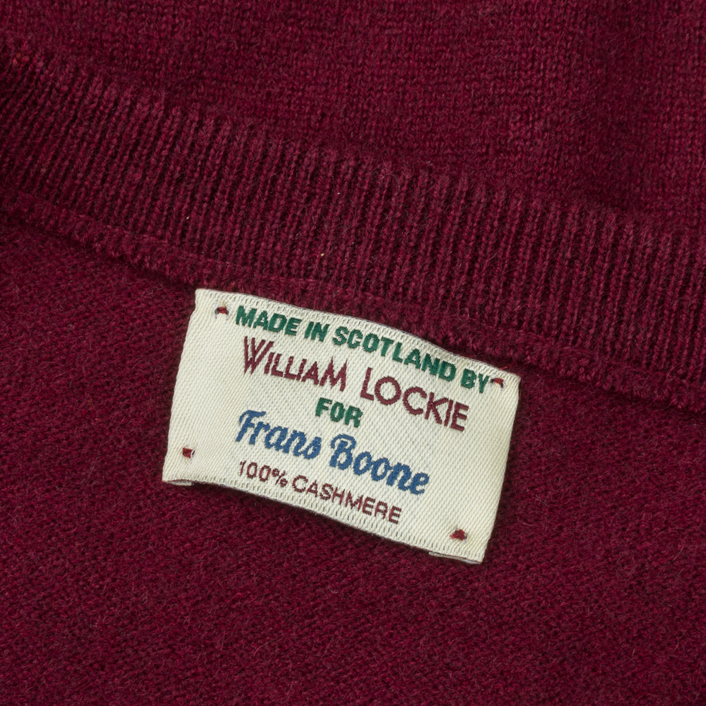 William Lockie Oxton Cashmere V-Neck Damson