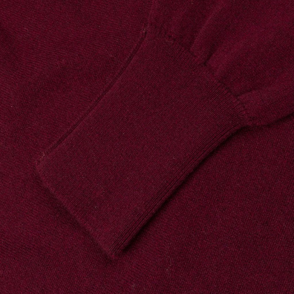 William Lockie Oxton Cashmere V-Neck Damson