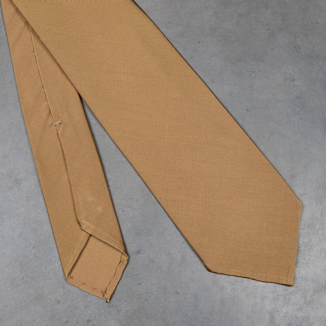 Finamore Anversa tie untipped plain tie Biscotto