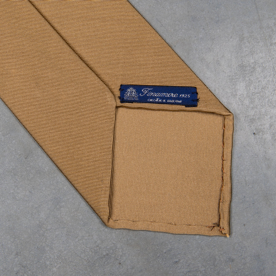Finamore Anversa tie untipped plain tie Biscotto