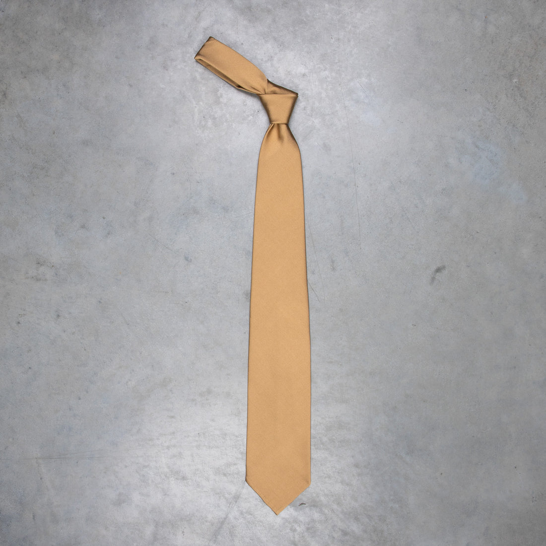 Finamore Anversa tie untipped plain tie Biscotto