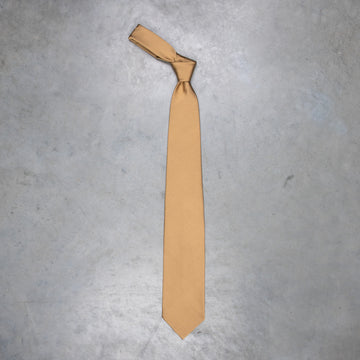 Finamore Anversa tie untipped plain tie Biscotto