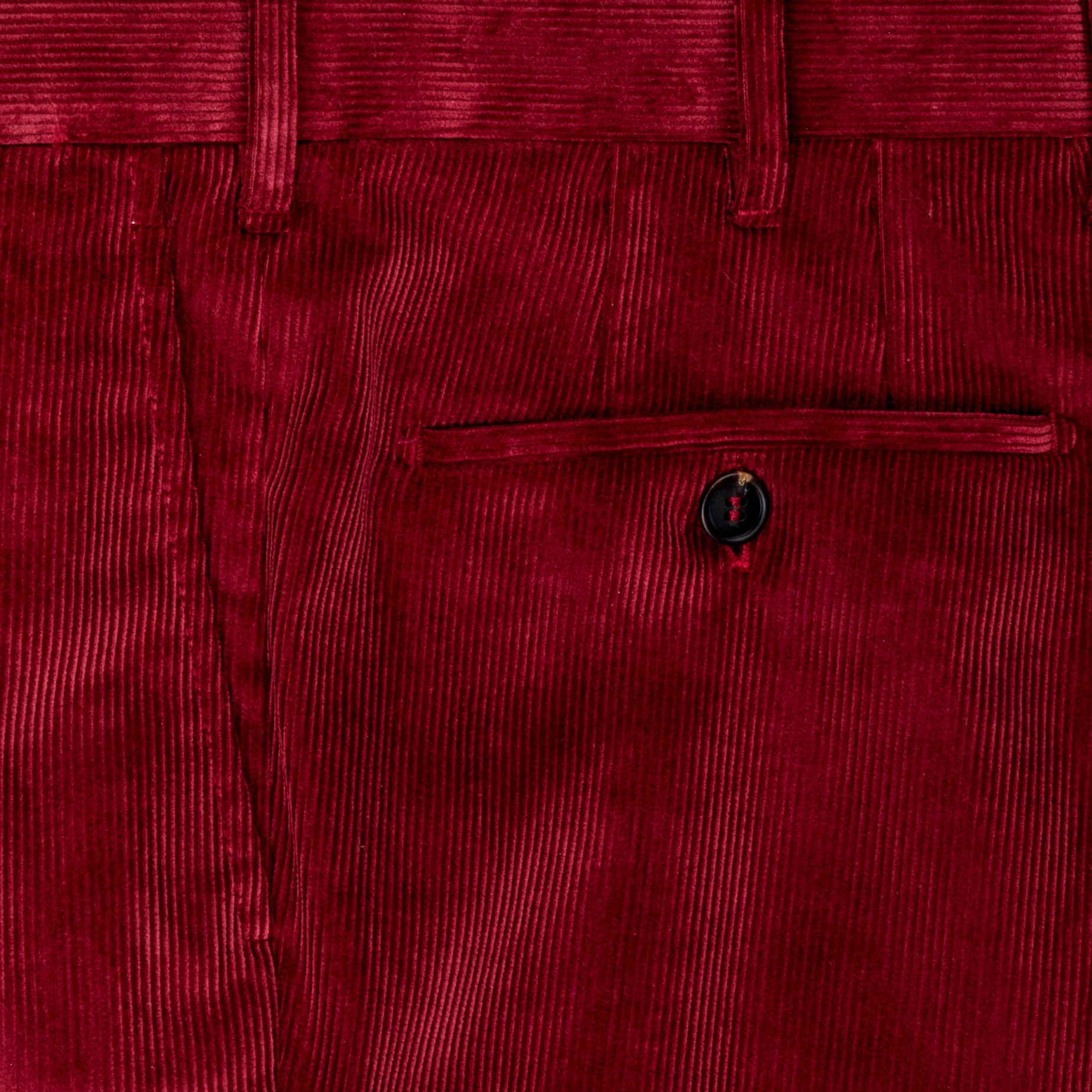 Rota Pantaloni High Rise Regular Fit 14-Wale Corduroy Cardinale