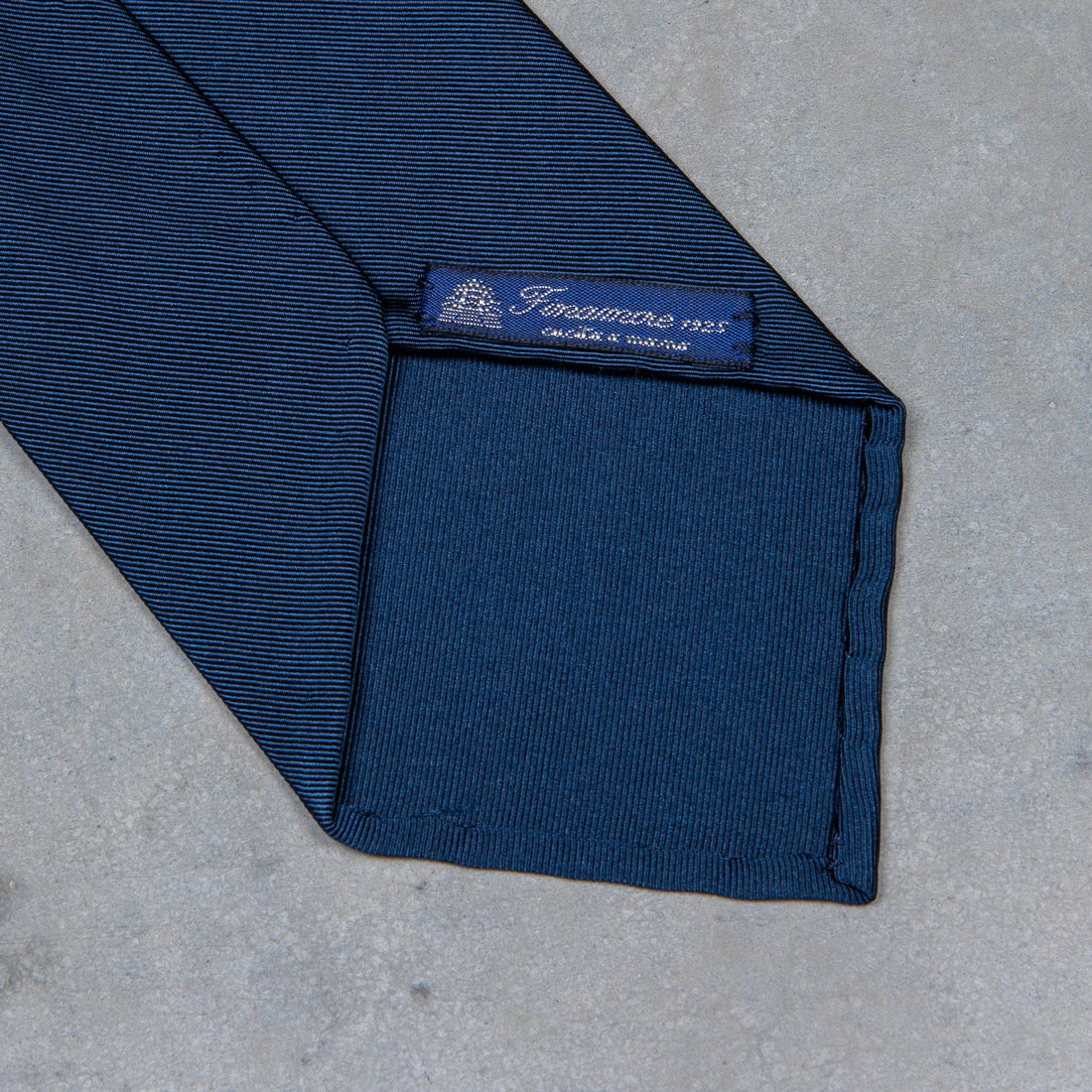 Finamore Anversa tie untipped plain tie blu