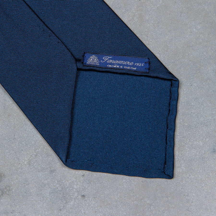 Finamore Anversa tie untipped plain tie blu