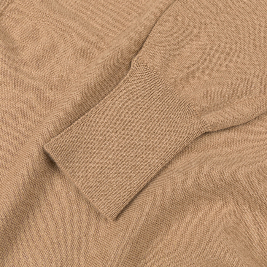 William Lockie Oxton Cashmere Crew Neck Camel