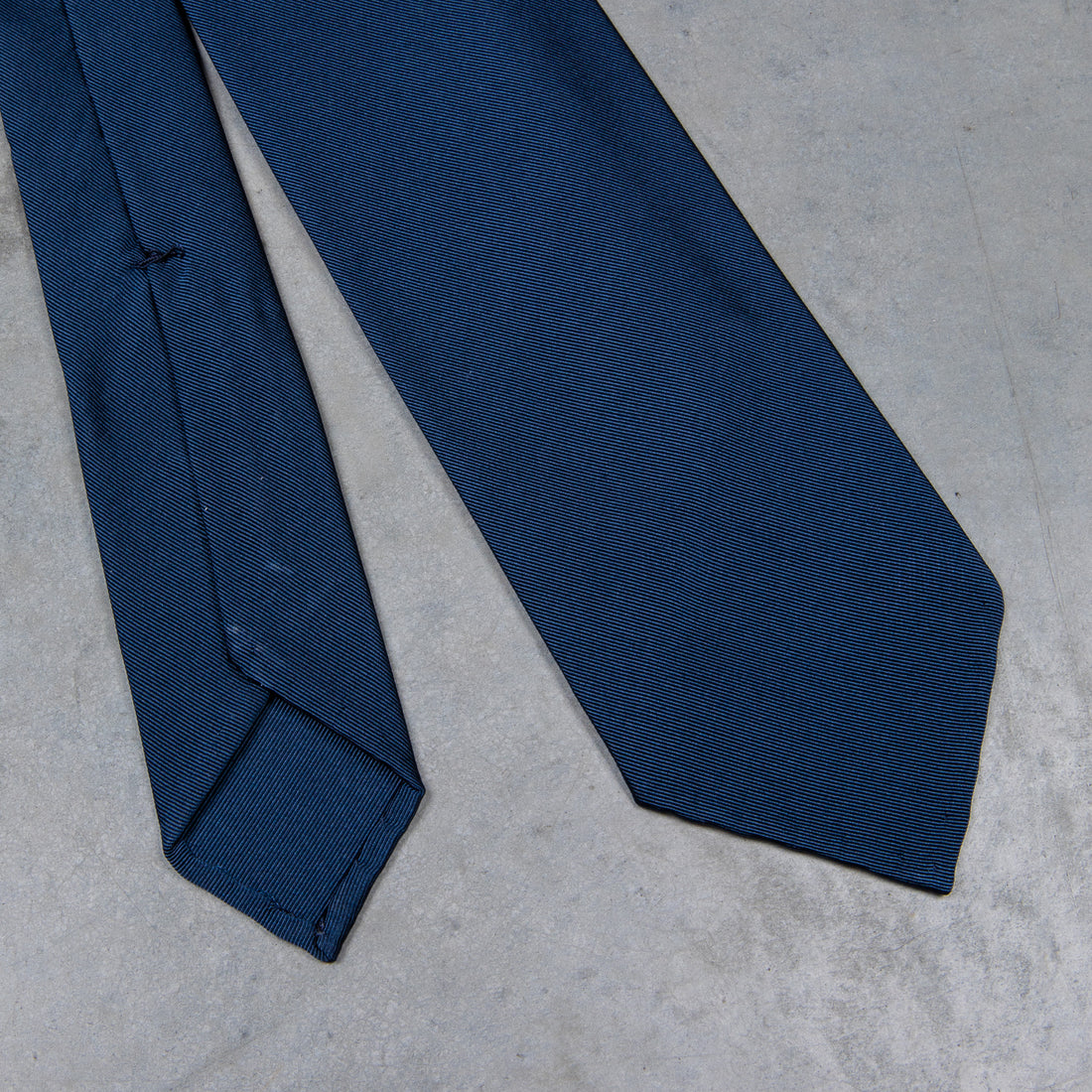 Finamore Anversa tie untipped plain tie blu