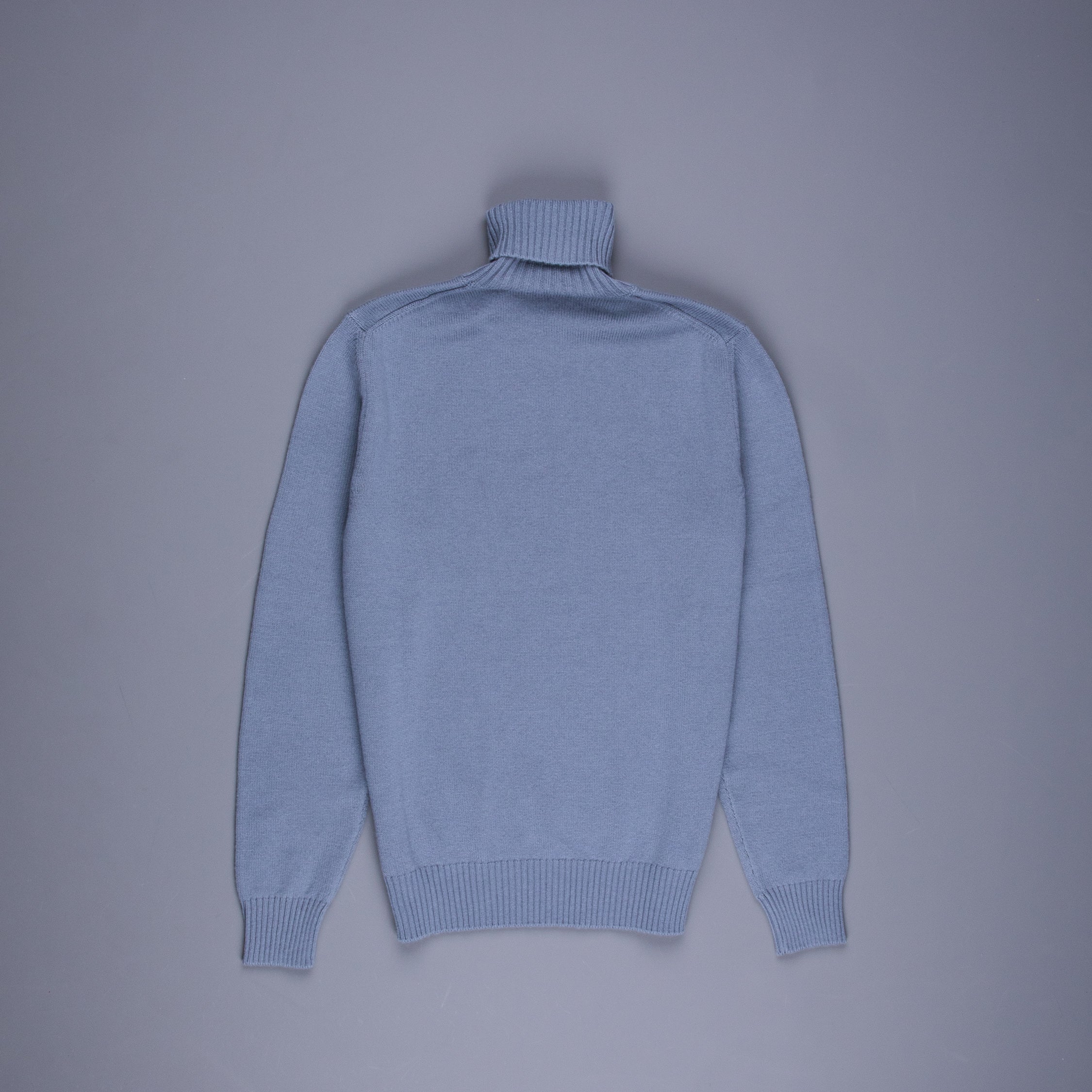 Drumohr Cashmere Dolcevita Turtleneck Blu Grigio