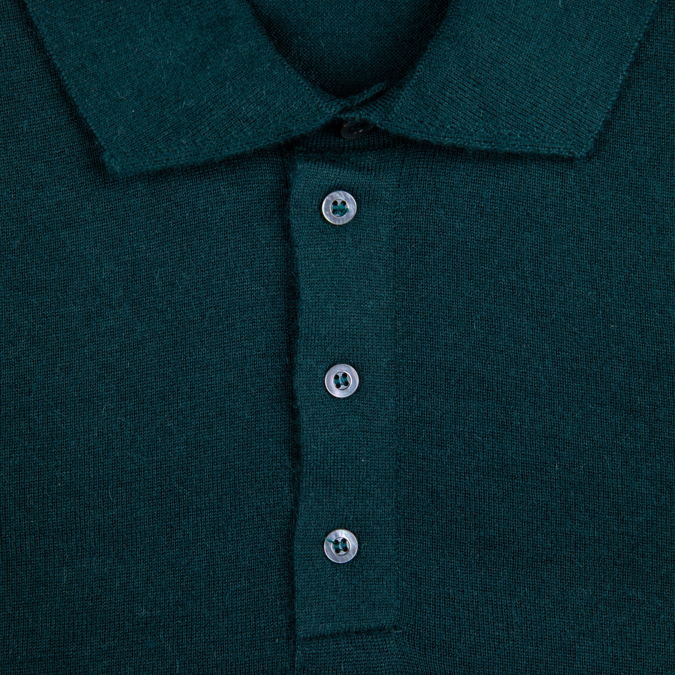 Drumohr Luxury 30G Cashmere Polo Verde Bottiglia