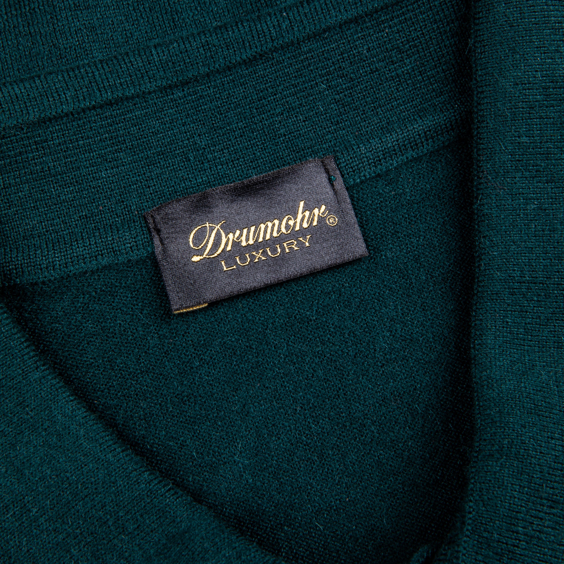 Drumohr Luxury 30G Cashmere Polo Verde Bottiglia