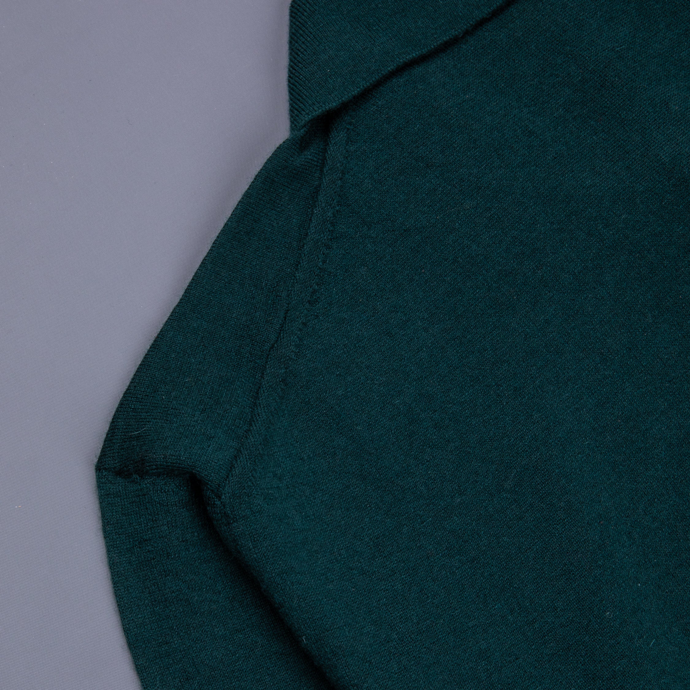 Drumohr Luxury 30G Cashmere Polo Verde Bottiglia