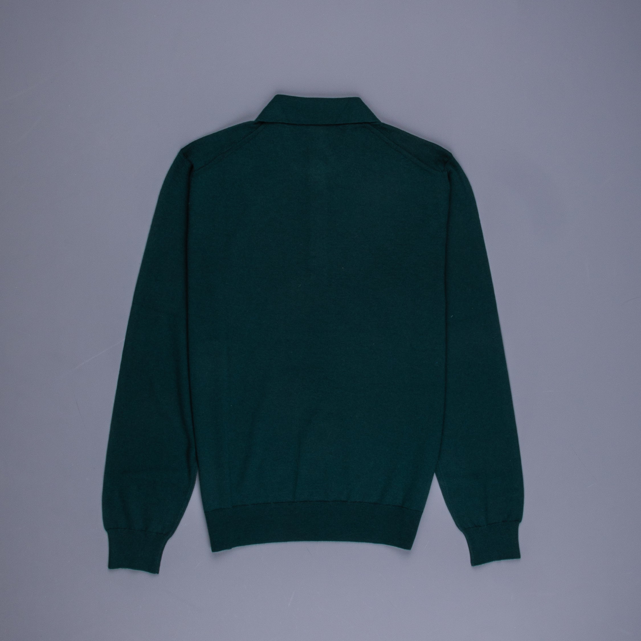 Drumohr Luxury 30G Cashmere Polo Verde Bottiglia