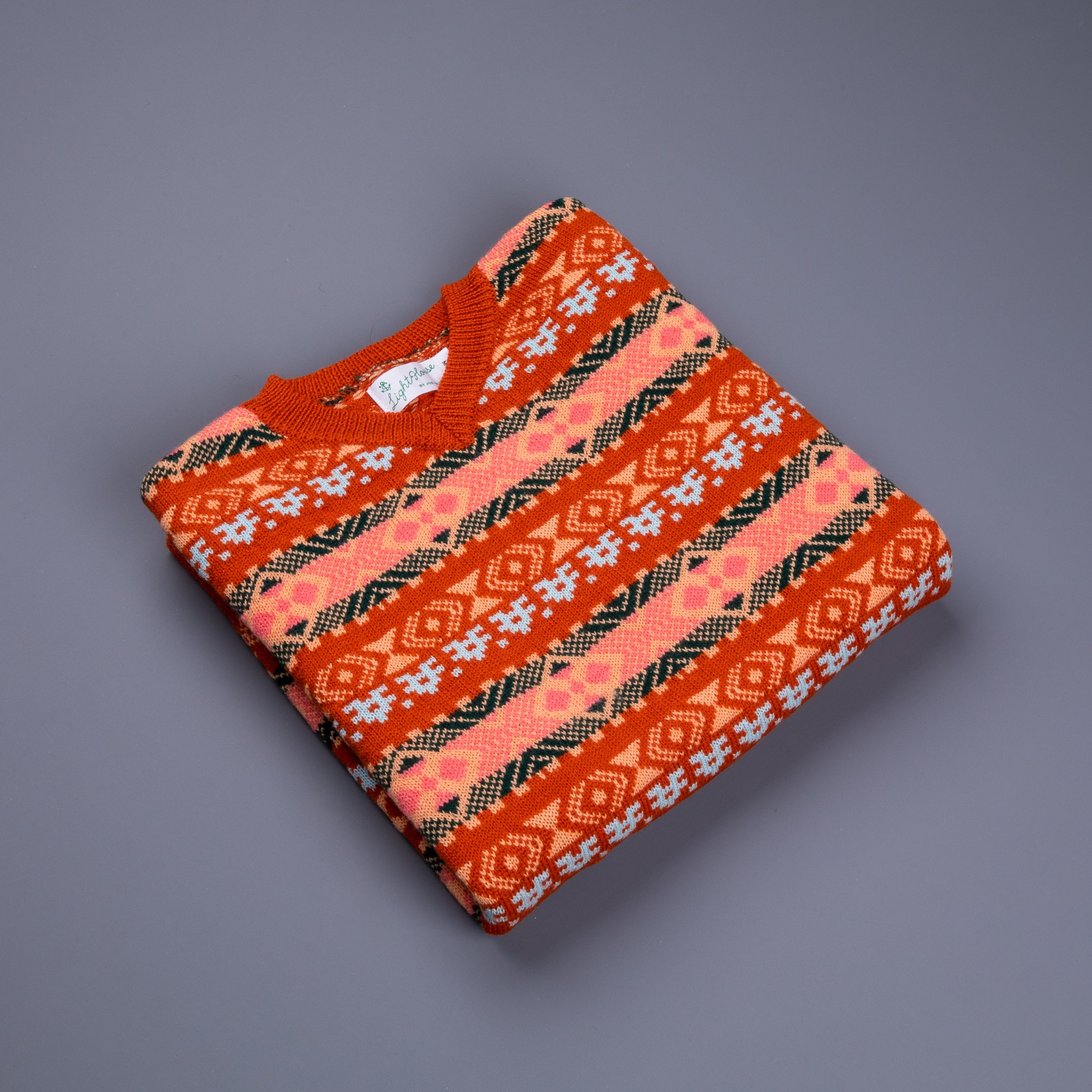 The Real McCoy&#39;s Fair Isle Sweater Orange