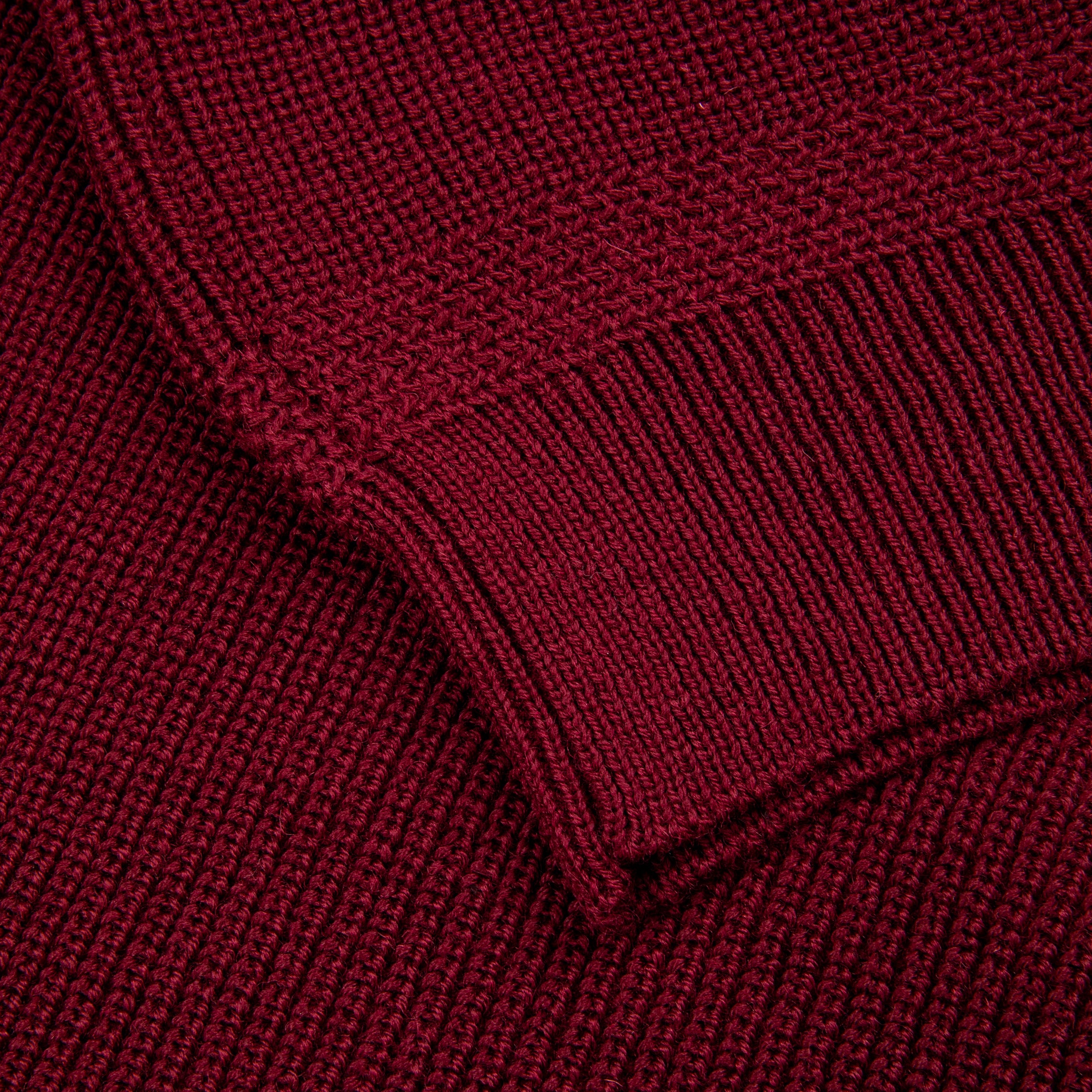 The Real McCoy&#39;s Fisherman&#39;s Turtle Neck Sweater Maroon