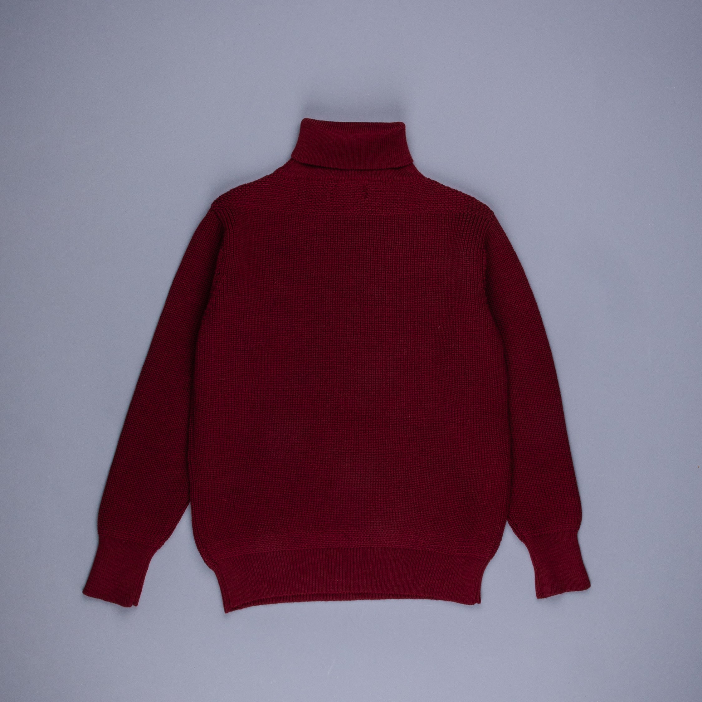 The Real McCoy&#39;s Fisherman&#39;s Turtle Neck Sweater Maroon