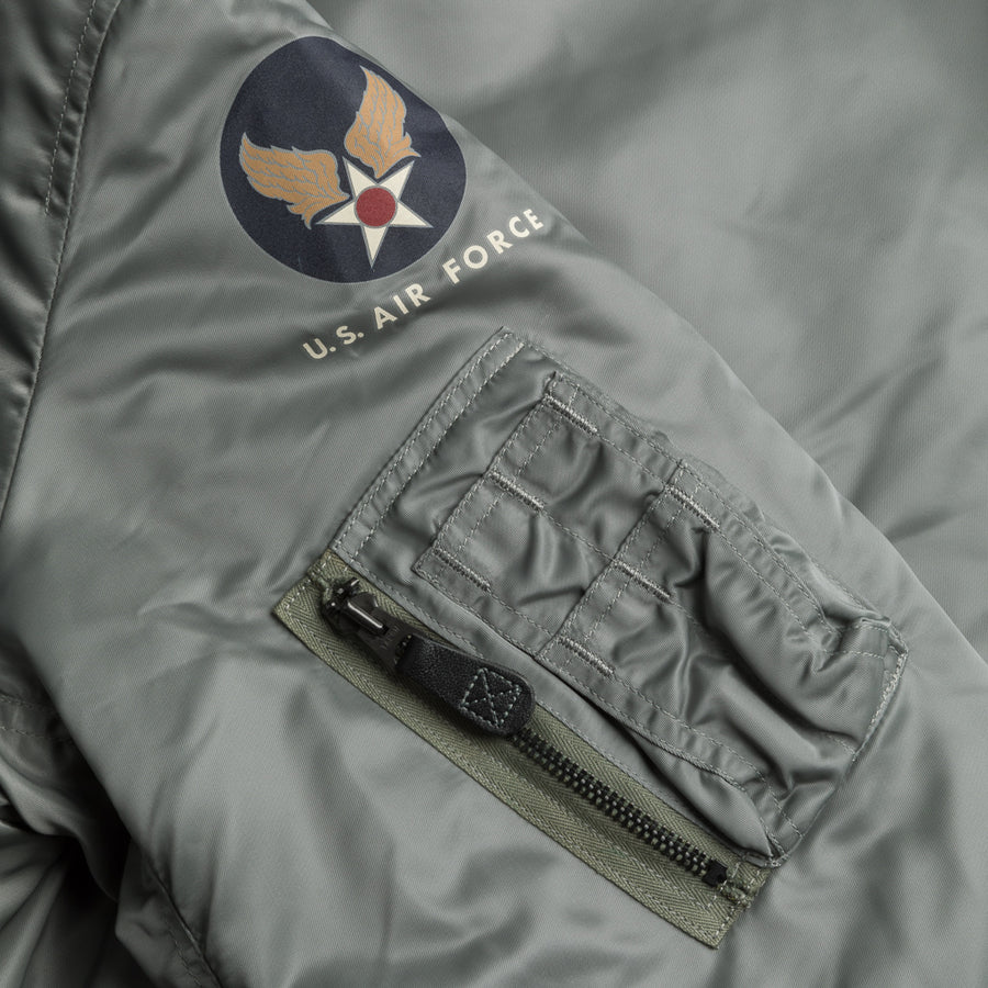 The Real McCoy's  MA-1 Lion Uniform  INC. (Decal) Grey
