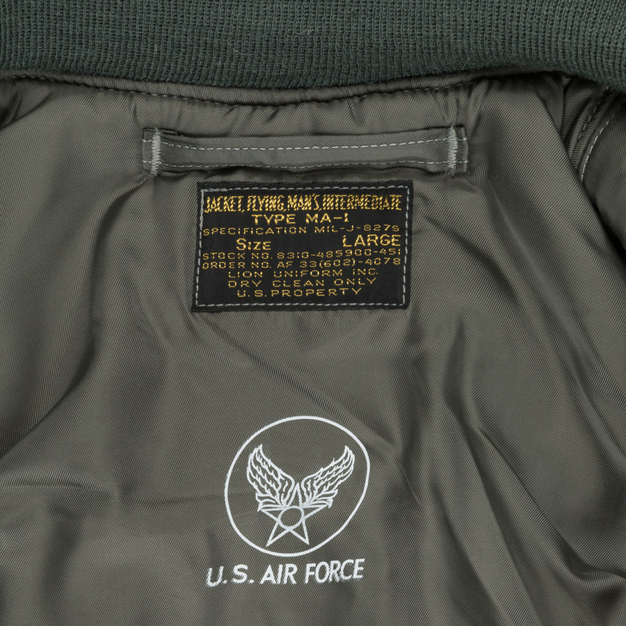 The Real McCoy's  MA-1 Lion Uniform  INC. (Decal) Grey