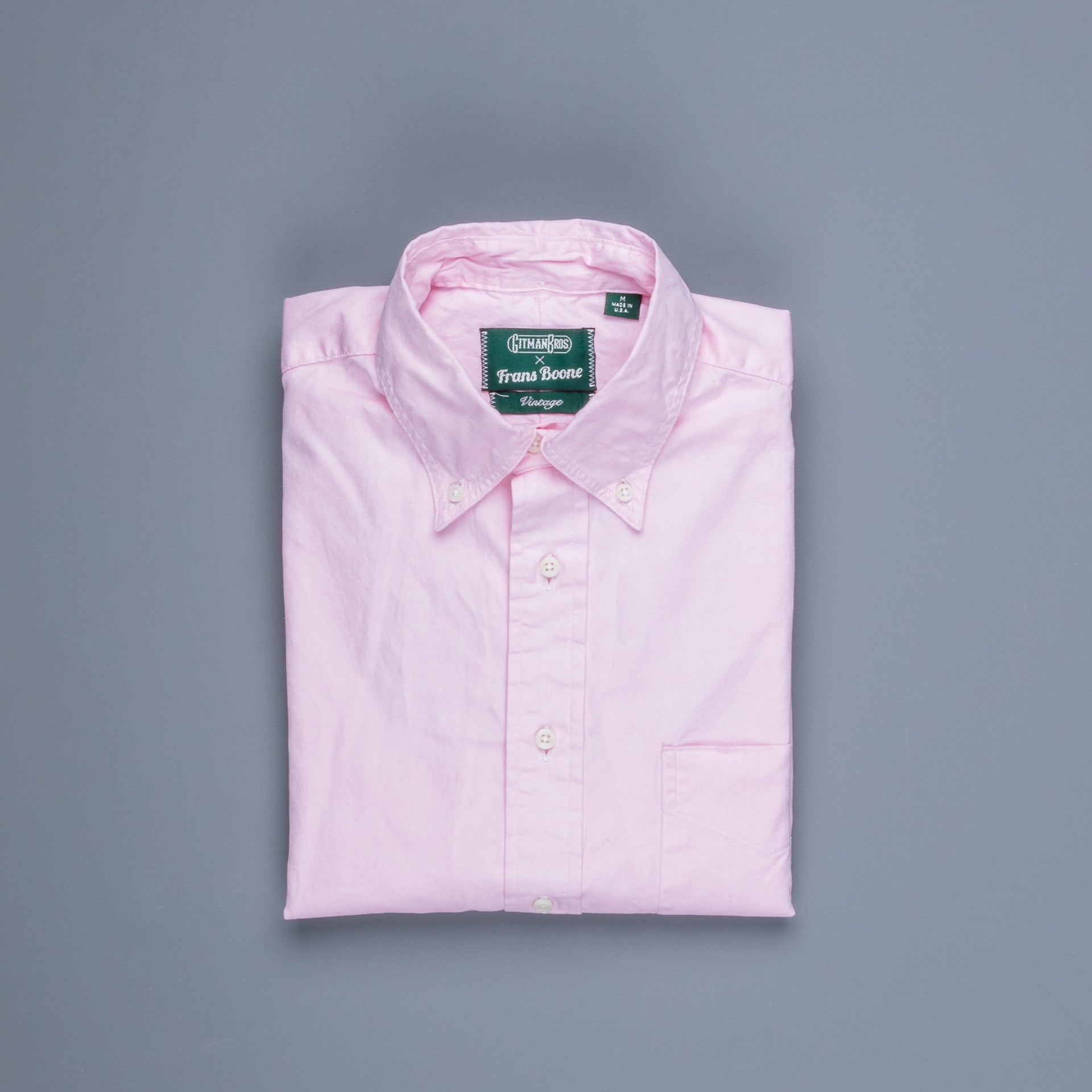 Gitman Vintage x Frans Boone 80/2 japanese yarndyed oxford Pink