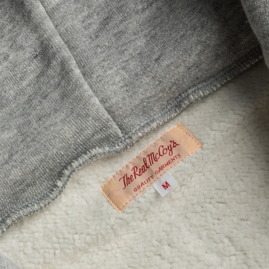 The Real McCoy's 10 oz. Loopwheel F/Z Parka Heather Grey