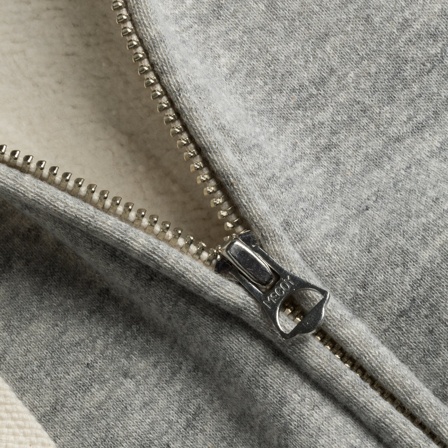 The Real McCoy's 10 oz. Loopwheel F/Z Parka Heather Grey
