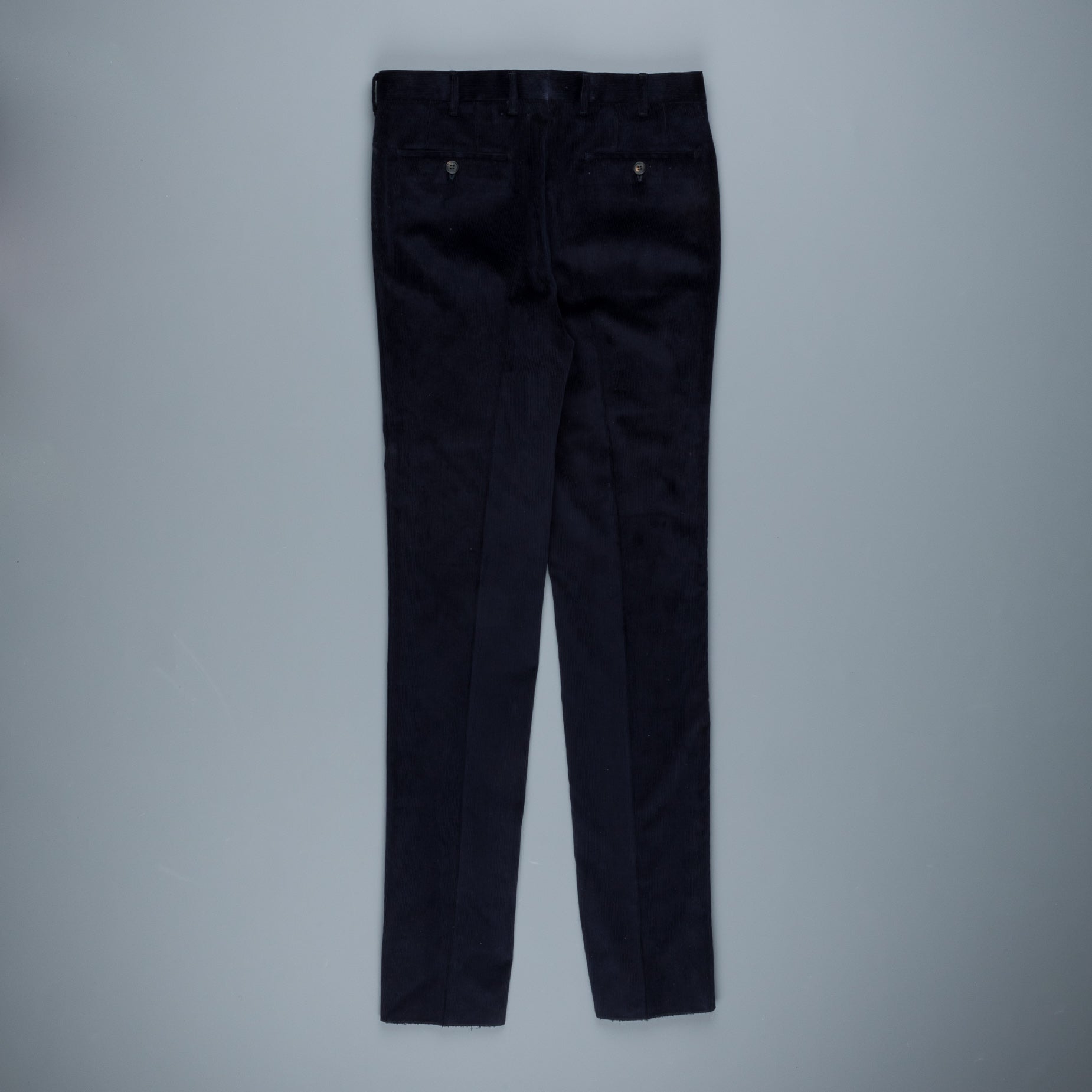 Rota Pantaloni High Rise Regular Fit 14-Wale Corduroy Blu Scuro
