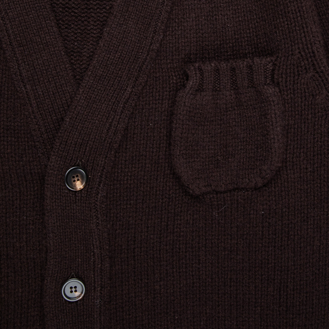William Lockie x Frans Boone Alain 3-Pocket Cardigan Lambswool Ebony