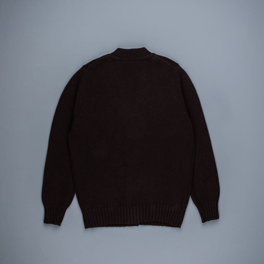 William Lockie x Frans Boone Alain 3-Pocket Cardigan Lambswool Ebony