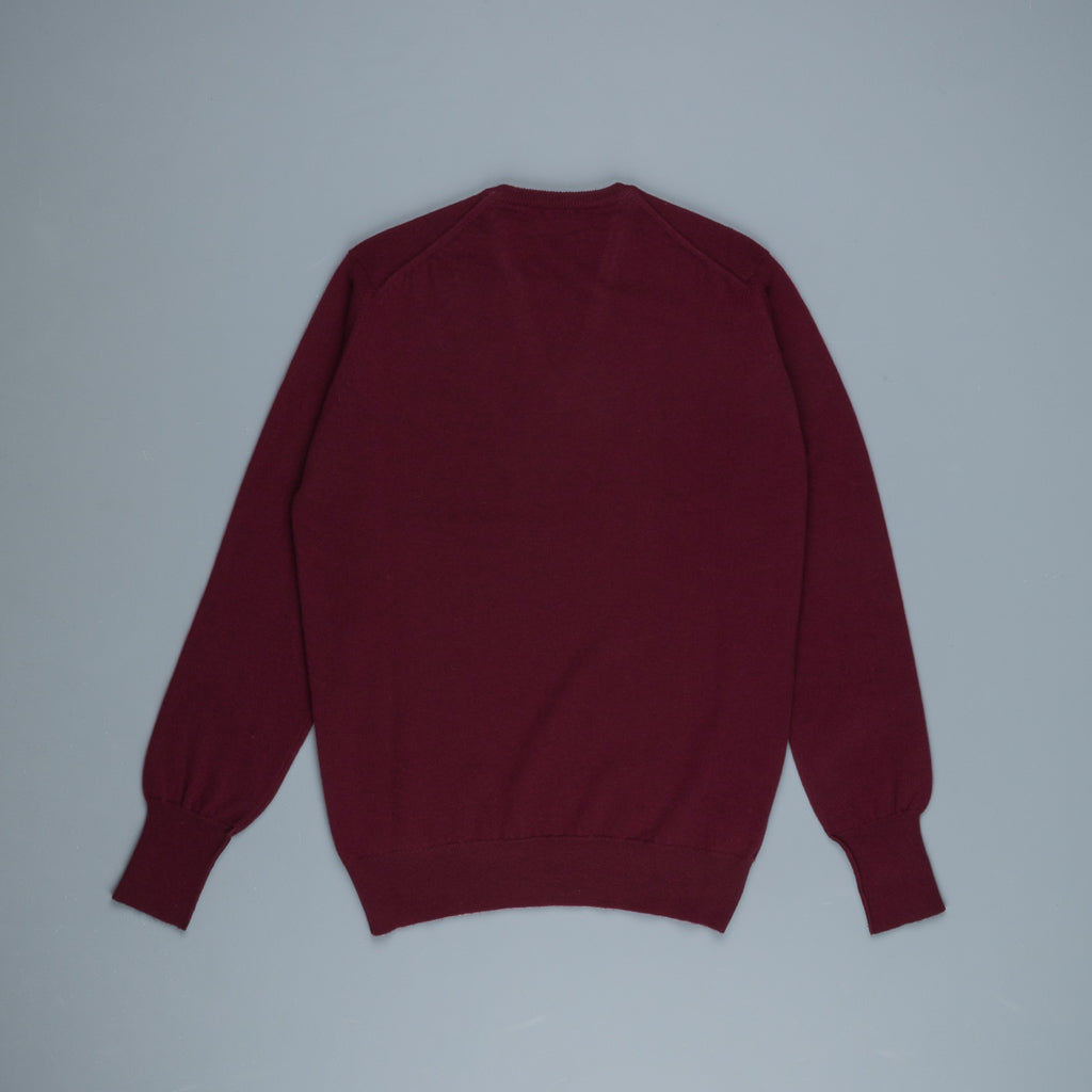 William Lockie Oxton Cashmere V-Neck Damson