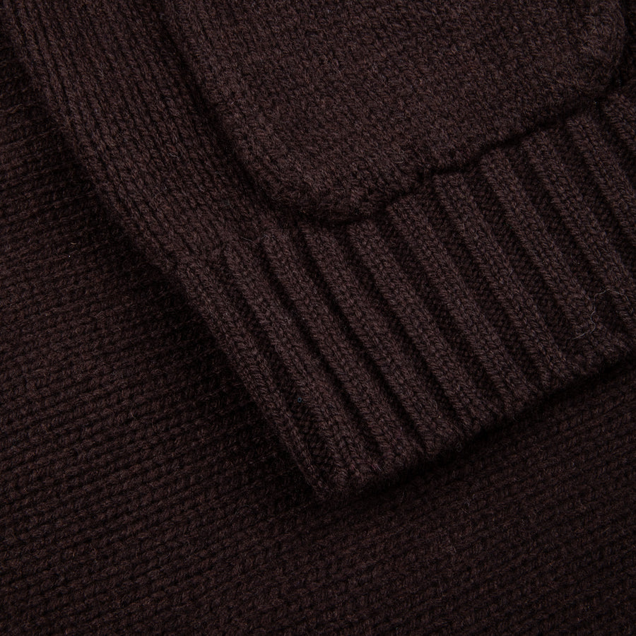 William Lockie x Frans Boone Alain 3-Pocket Cardigan Lambswool Ebony