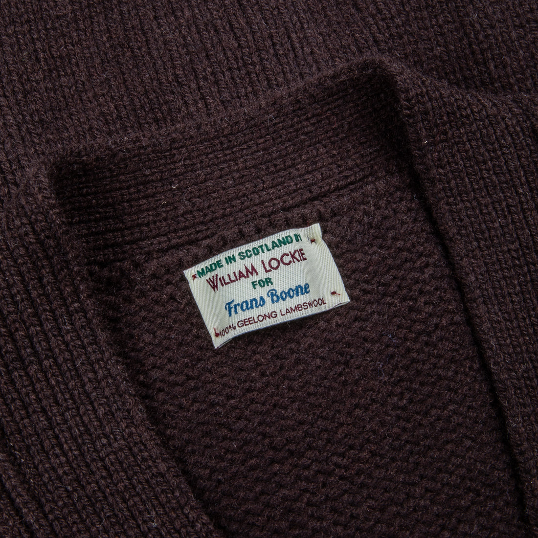 William Lockie x Frans Boone Alain 3-Pocket Cardigan Lambswool Ebony