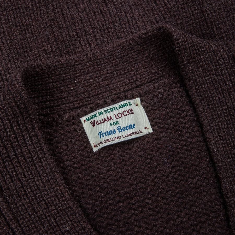 William Lockie x Frans Boone Alain 3-Pocket Cardigan Lambswool Ebony