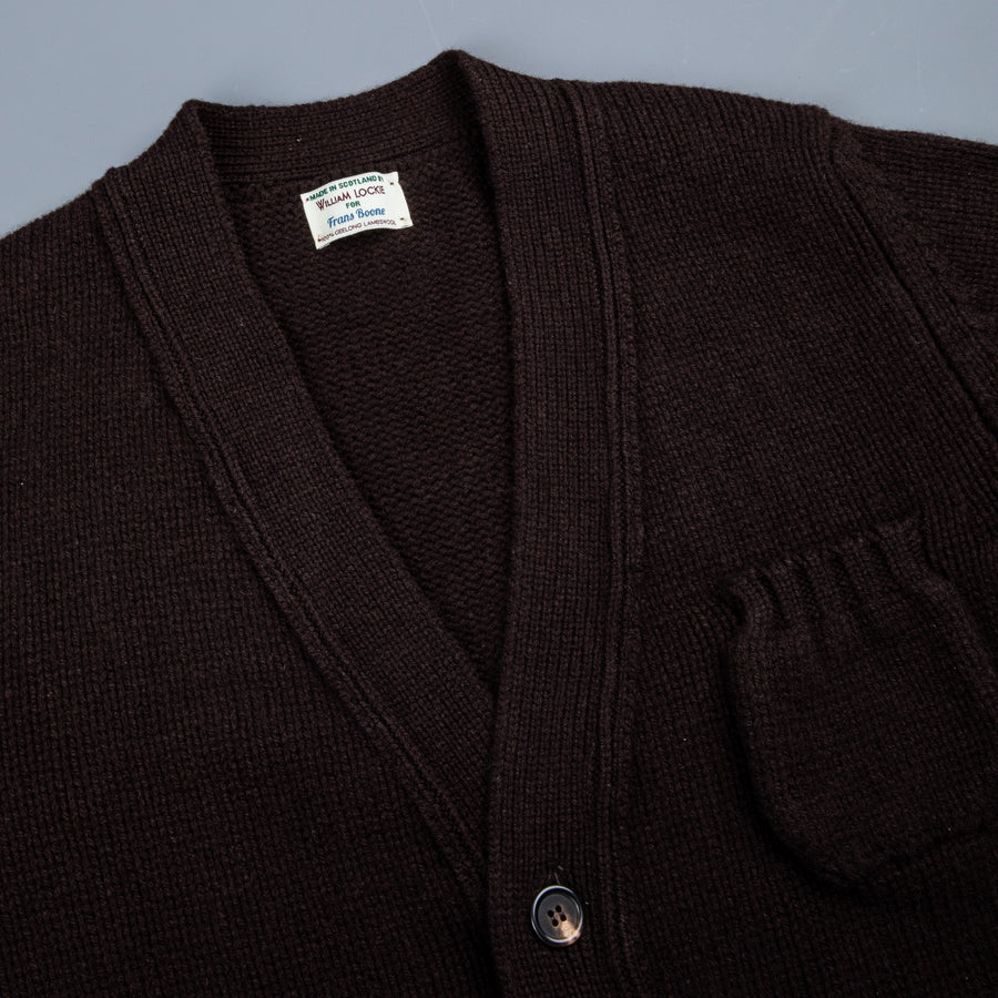 William Lockie x Frans Boone Alain 3-Pocket Cardigan Lambswool Ebony