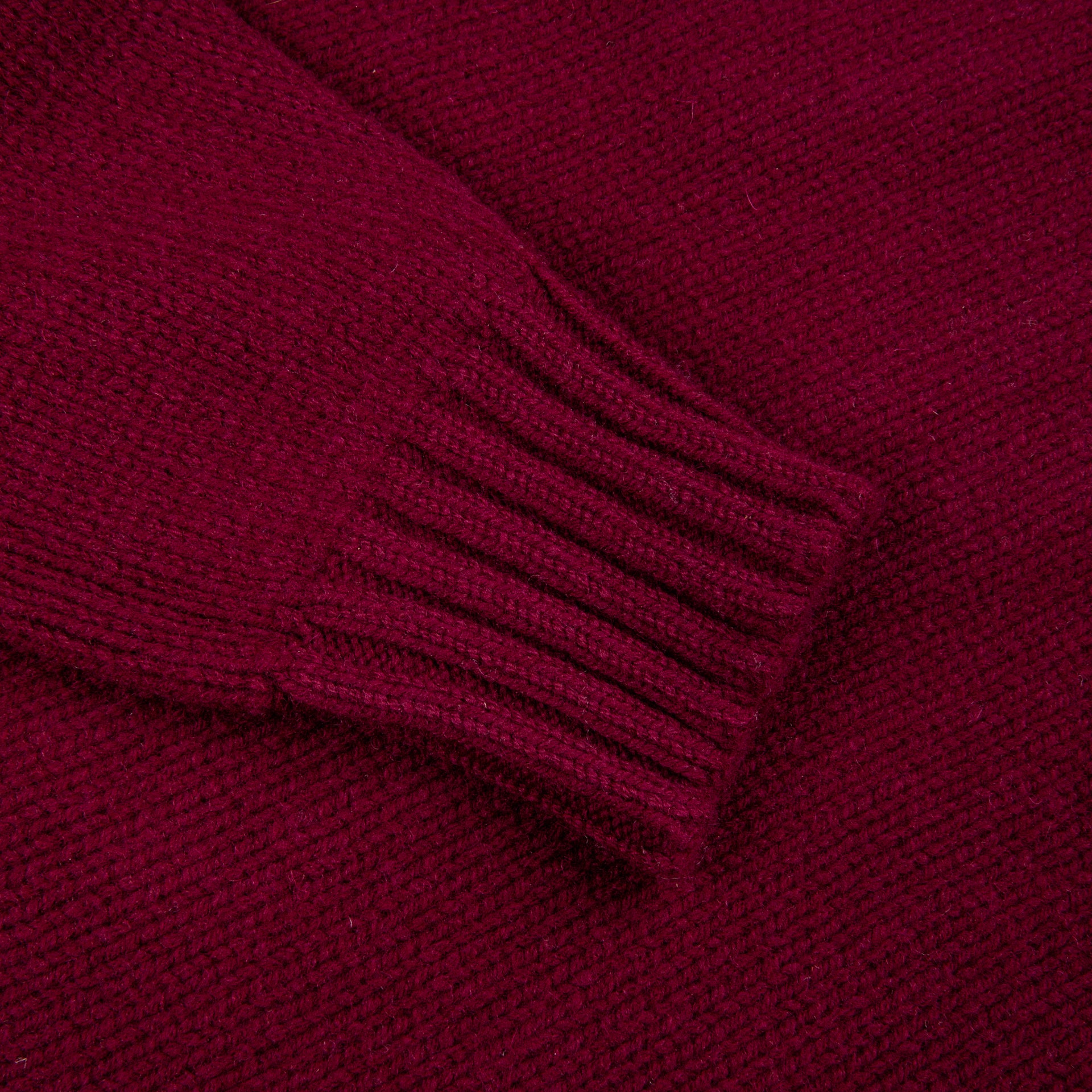 William Lockie x Frans Boone Alain 3-Pocket Cardigan Lambswool Bordeaux