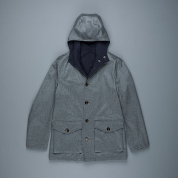 Kired Wang Reversible Coat Grigio - Navy Gessato