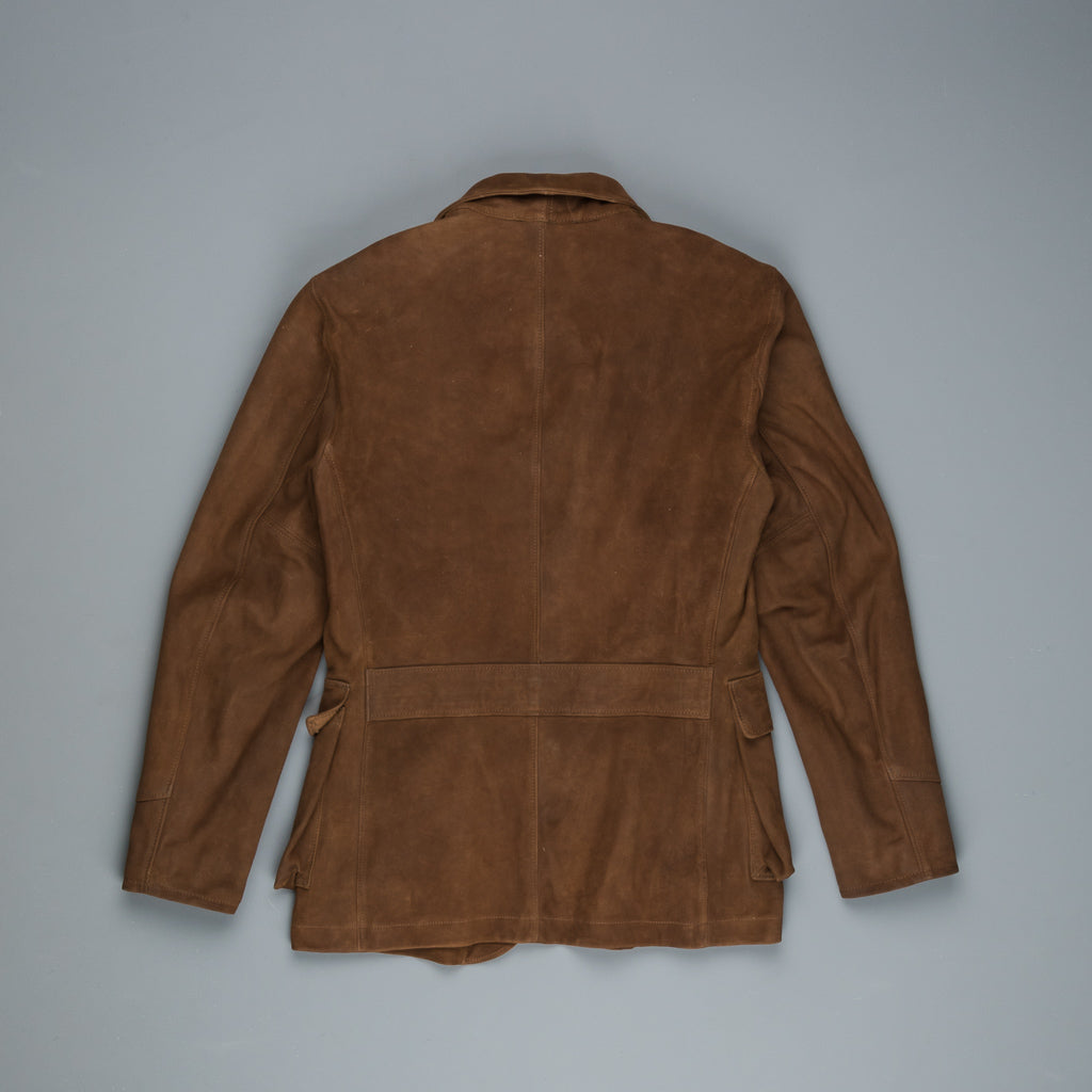 RRL Rowde Half Lined Sport Coat Tobacco Suede