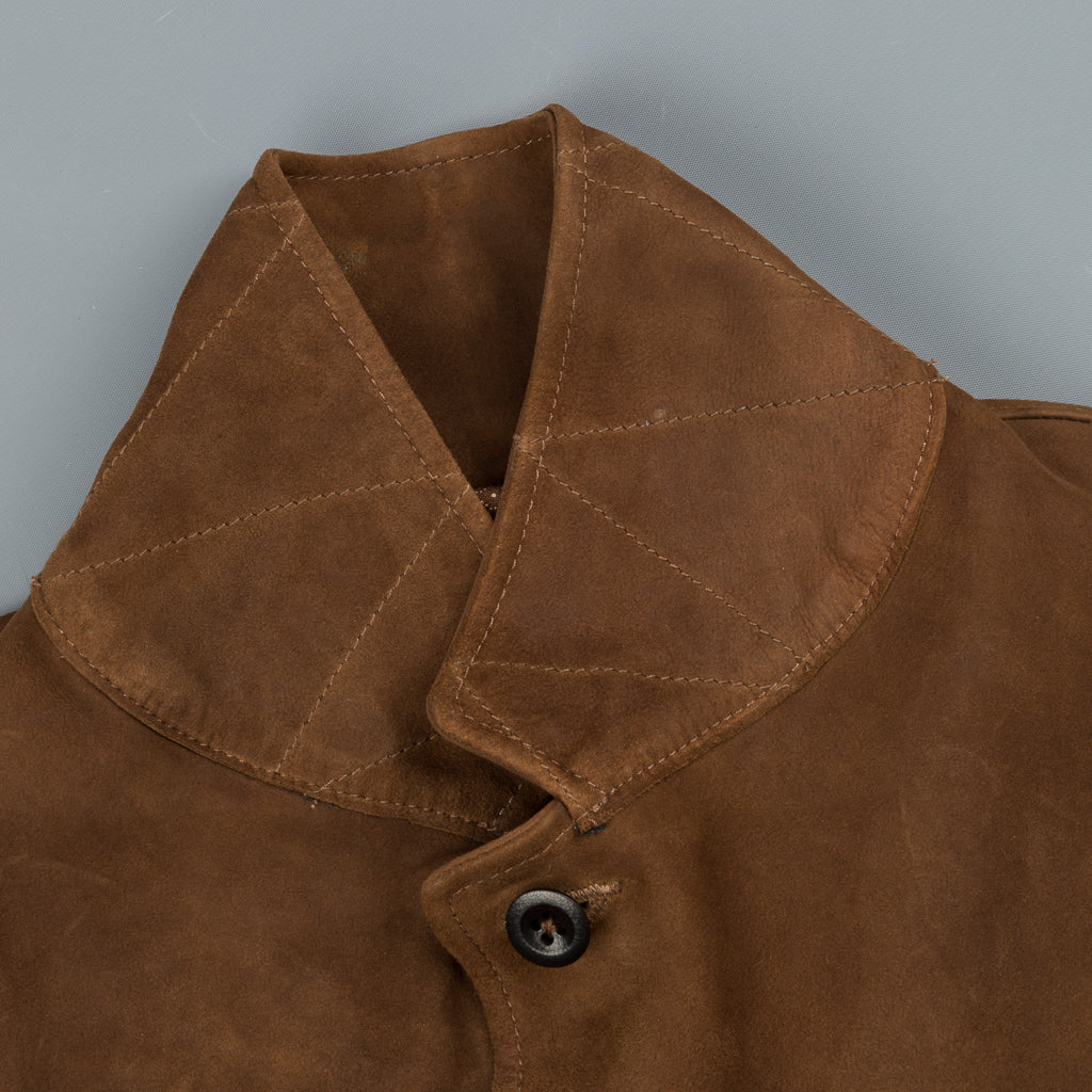 RRL Rowde Half Lined Sport Coat Tobacco Suede