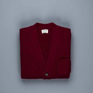 William Lockie x Frans Boone Alain 3-Pocket Cardigan Lambswool Bordeaux