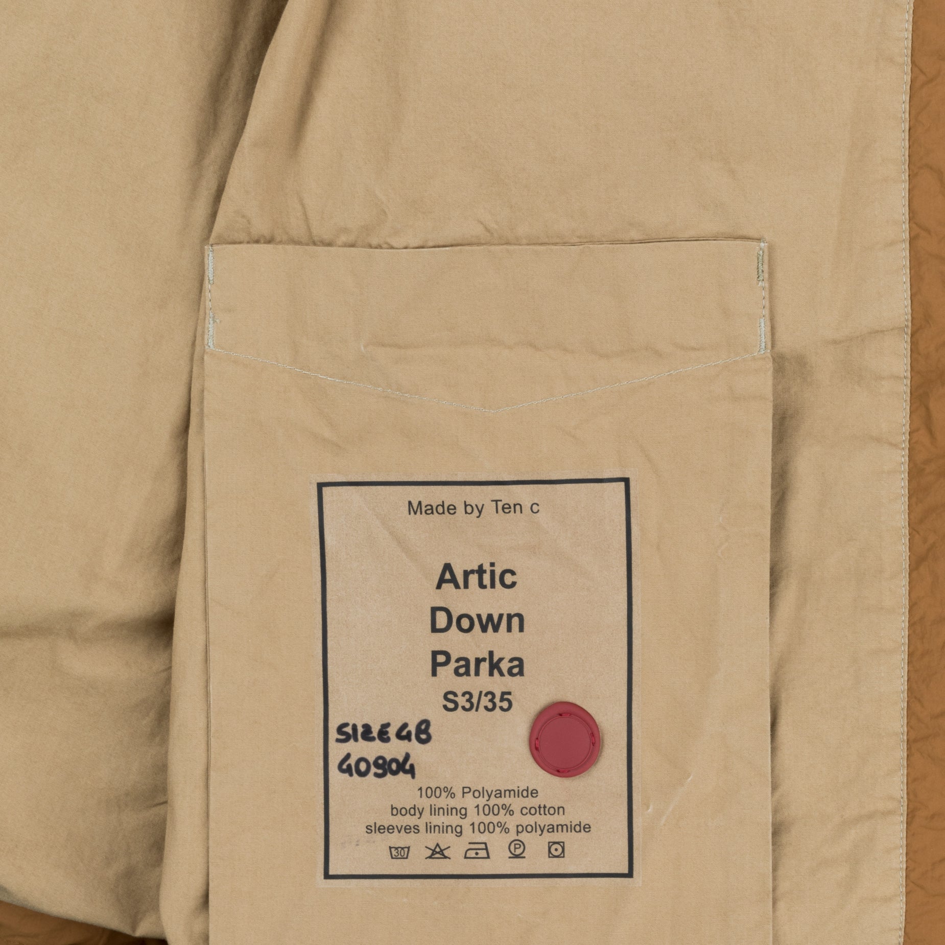 Ten C Artic Down Parka Marone
