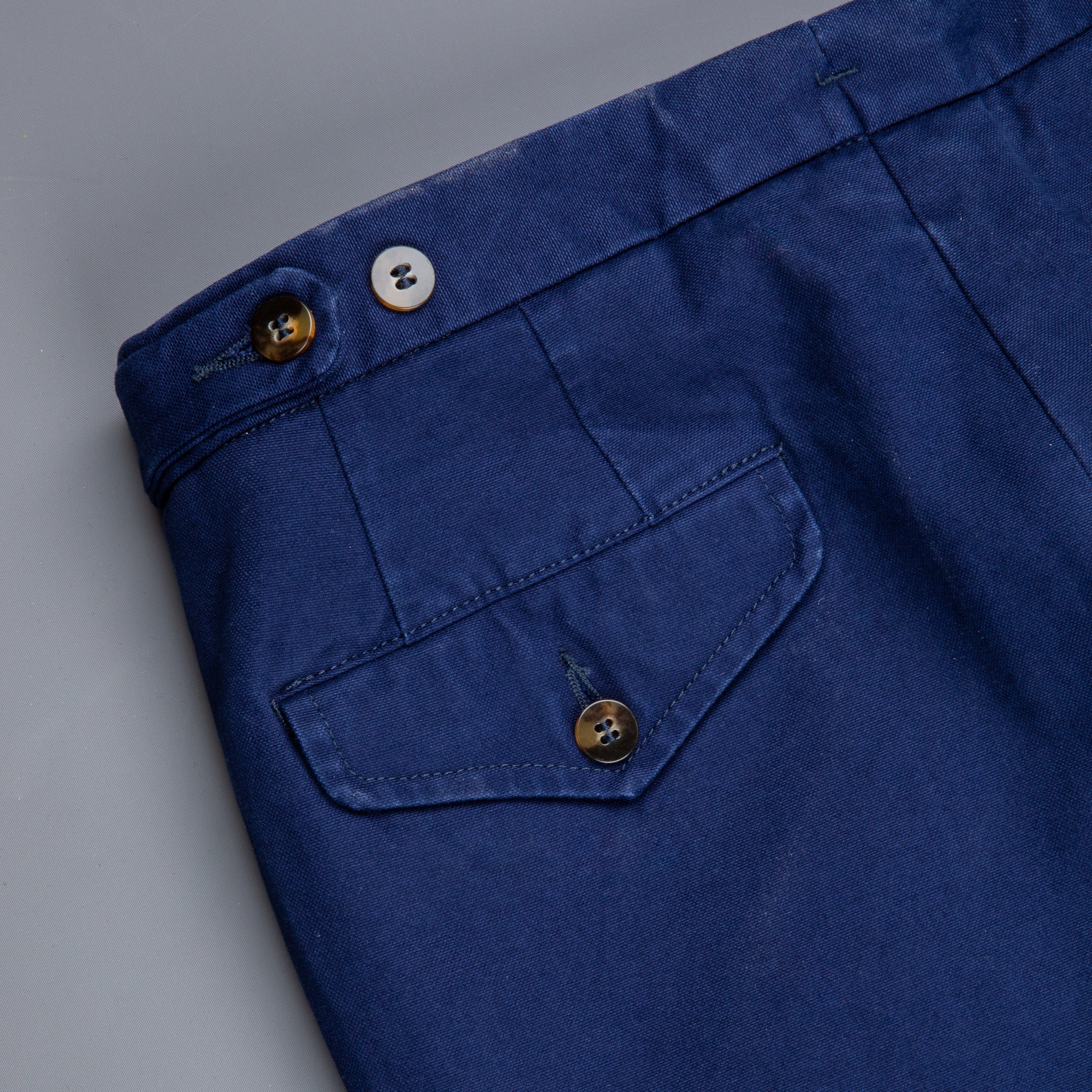 Rota by Frans Boone Easy High Rise Fit Cotton Canvas Blu