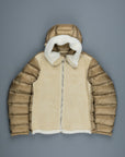 Ten C shearling liner Beige hooded