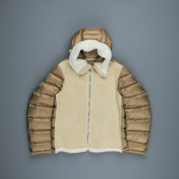 Ten C shearling liner Beige hooded