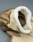 Ten C shearling liner Beige hooded