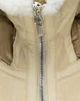 Ten C shearling liner Beige hooded