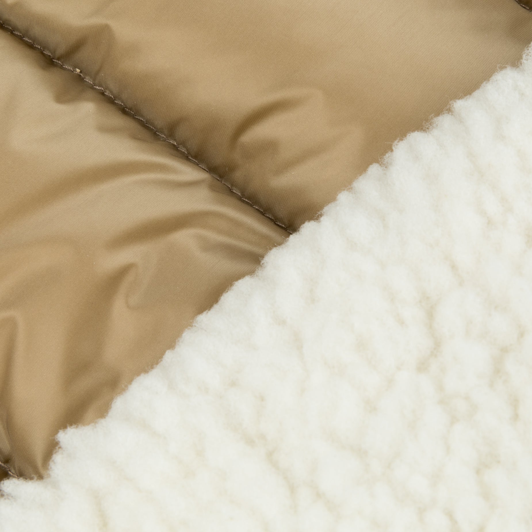 Ten C shearling liner Beige hooded