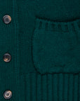 William Lockie x Frans Boone Alain 3-Pocket Cardigan Lambswool Tartan Green