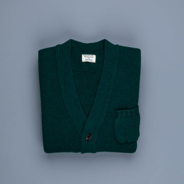William Lockie x Frans Boone Alain 3-Pocket Cardigan Lambswool Tartan Green