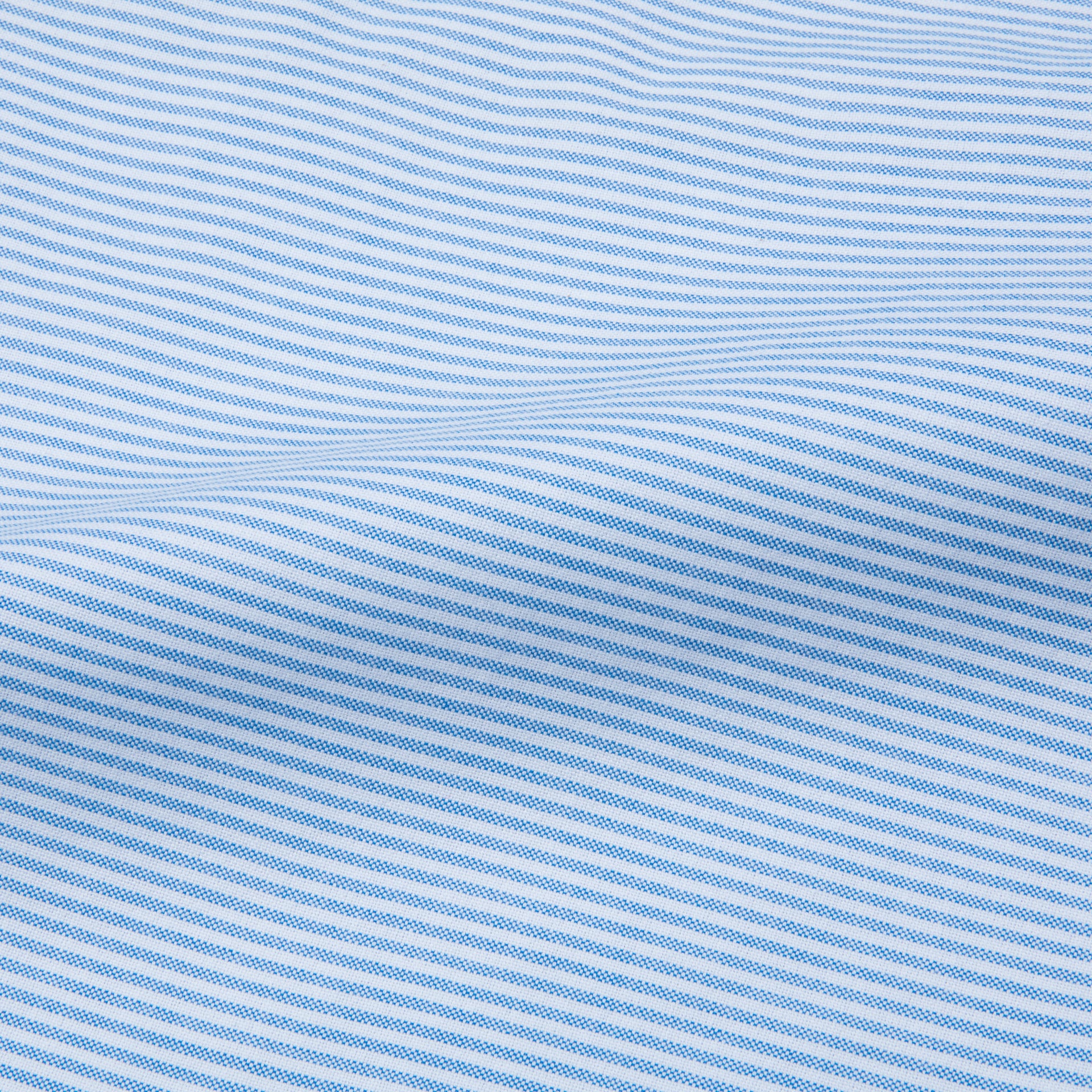 Finamore Gaeta Shirt Pinpoint Oxford Sergio Collar Blue Stripe