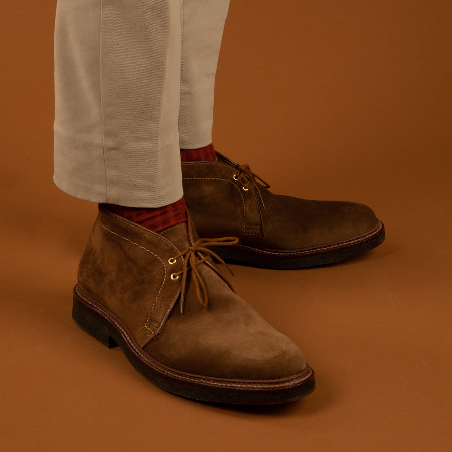 Alden x Frans Boone Chukka Snuff Suede on Crepe Sole
