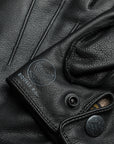 RRL Officers gloves leather black