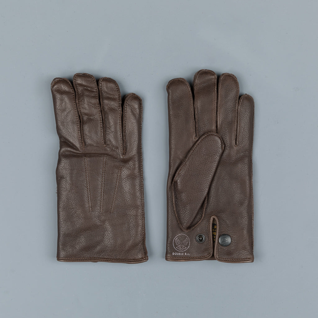 RRL Officers gloves leather brown